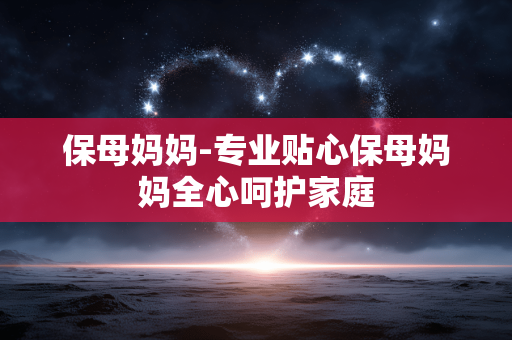 保母妈妈-专业贴心保母妈妈全心呵护家庭