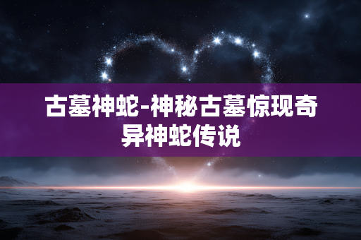 古墓神蛇-神秘古墓惊现奇异神蛇传说