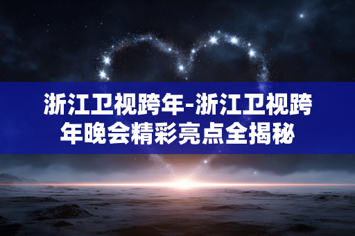 浙江卫视跨年-浙江卫视跨年晚会精彩亮点全揭秘