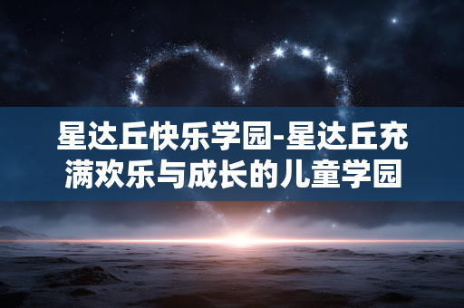 星达丘快乐学园-星达丘充满欢乐与成长的儿童学园