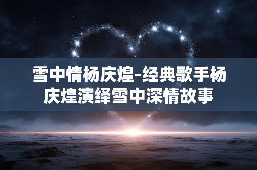 雪中情杨庆煌-经典歌手杨庆煌演绎雪中深情故事