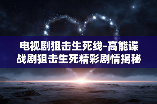 电视剧狙击生死线-高能谍战剧狙击生死精彩剧情揭秘