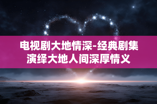 电视剧大地情深-经典剧集演绎大地人间深厚情义