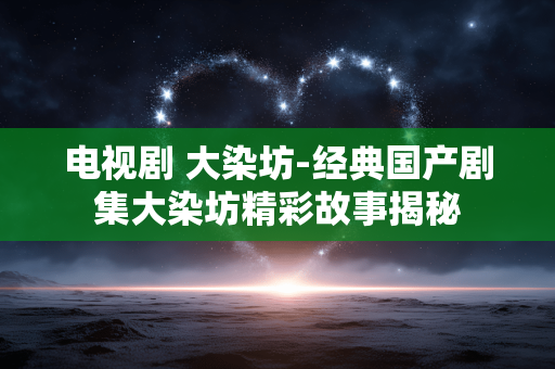 电视剧 大染坊-经典国产剧集大染坊精彩故事揭秘