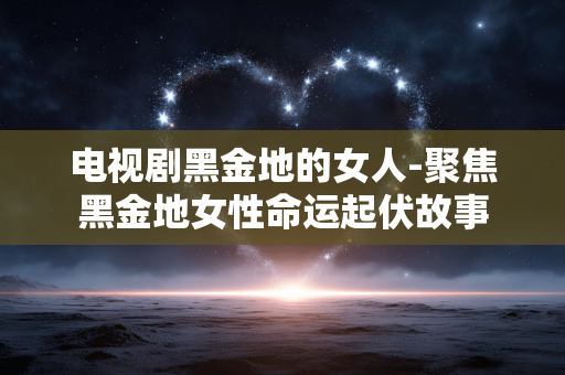 电视剧黑金地的女人-聚焦黑金地女性命运起伏故事