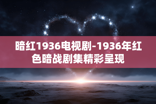 暗红1936电视剧-1936年红色暗战剧集精彩呈现
