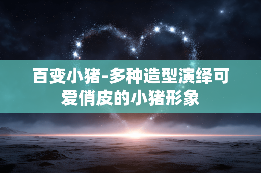 百变小猪-多种造型演绎可爱俏皮的小猪形象