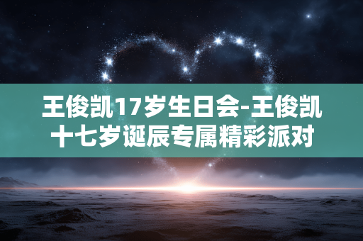 王俊凯17岁生日会-王俊凯十七岁诞辰专属精彩派对