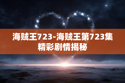 海贼王723-海贼王第723集精彩剧情揭秘