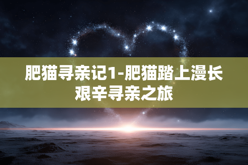 肥猫寻亲记1-肥猫踏上漫长艰辛寻亲之旅