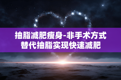 抽脂减肥瘦身-非手术方式替代抽脂实现快速减肥