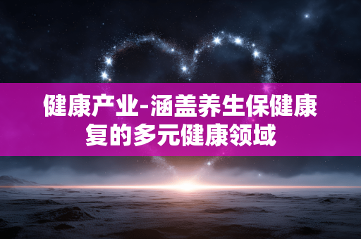 健康产业-涵盖养生保健康复的多元健康领域