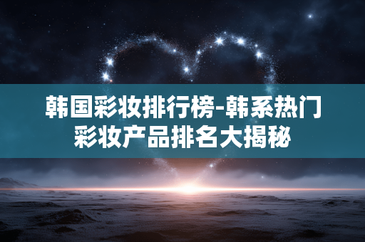 韩国彩妆排行榜-韩系热门彩妆产品排名大揭秘 韩国彩妆排行榜-韩系热门彩妆产品排名大揭秘