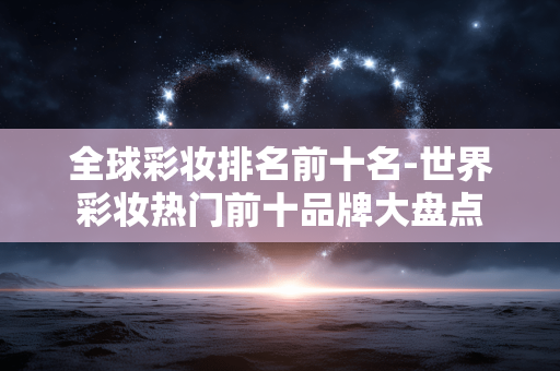 全球彩妆排名前十名-世界彩妆热门前十品牌大盘点 全球彩妆排名前十名-世界彩妆热门前十品牌大盘点