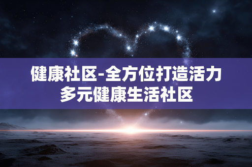 健康社区-全方位打造活力多元健康生活社区