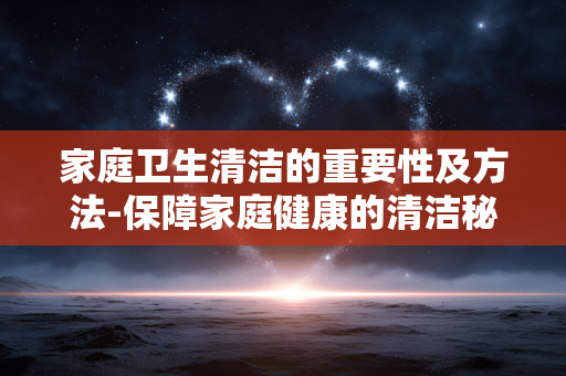 家庭卫生清洁的重要性及方法-保障家庭健康的清洁秘诀与实用技巧