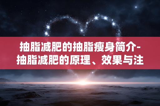 抽脂减肥的抽脂瘦身简介-抽脂减肥的原理、效果与注意事项 抽脂减肥的抽脂瘦身简介-抽脂减肥的原理、效果与注意事项