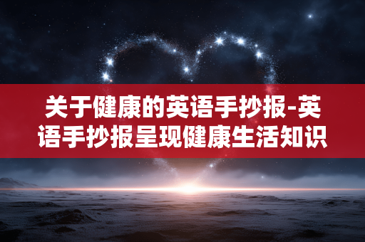 关于健康的英语手抄报-英语手抄报呈现健康生活知识要点