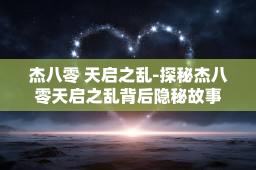 杰八零 天启之乱-探秘杰八零天启之乱背后隐秘故事