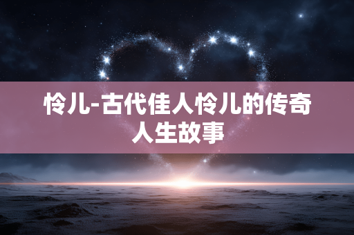 怜儿-古代佳人怜儿的传奇人生故事