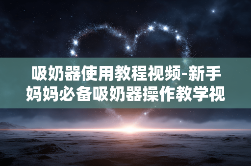 吸奶器使用教程视频-新手妈妈必备吸奶器操作教学视频 吸奶器使用教程视频-新手妈妈必备吸奶器操作教学视频