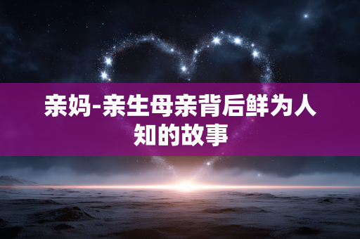 亲妈-亲生母亲背后鲜为人知的故事 亲妈-亲生母亲背后鲜为人知的故事
