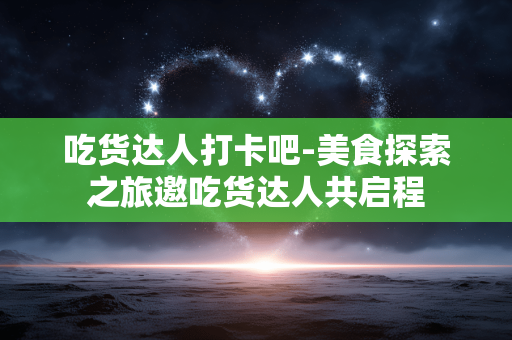吃货达人打卡吧-美食探索之旅邀吃货达人共启程