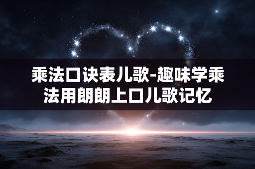 乘法口诀表儿歌-趣味学乘法用朗朗上口儿歌记忆 乘法口诀表儿歌-趣味学乘法用朗朗上口儿歌记忆