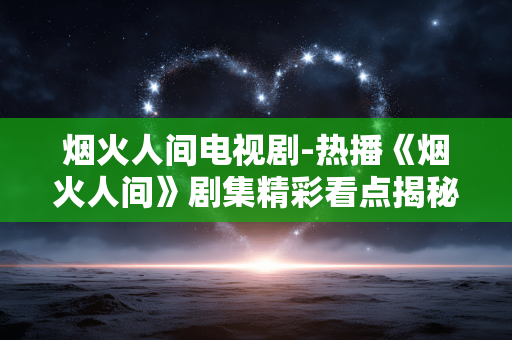 烟火人间电视剧-热播《烟火人间》剧集精彩看点揭秘