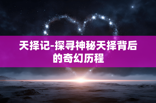 天择记-探寻神秘天择背后的奇幻历程 天择记-探寻神秘天择背后的奇幻历程