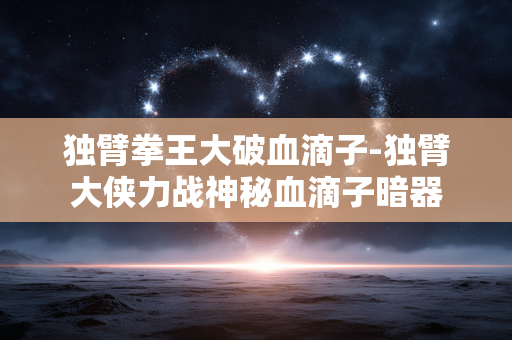 独臂拳王大破血滴子-独臂大侠力战神秘血滴子暗器
