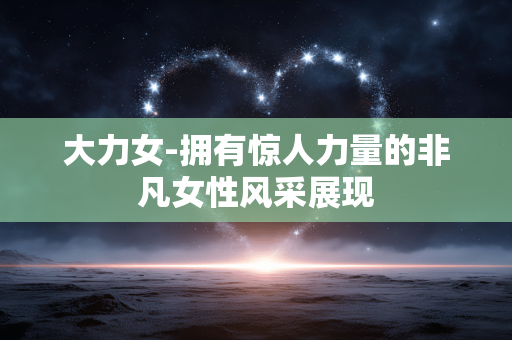 大力女-拥有惊人力量的非凡女性风采展现