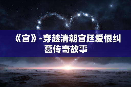 《宫》-穿越清朝宫廷爱恨纠葛传奇故事