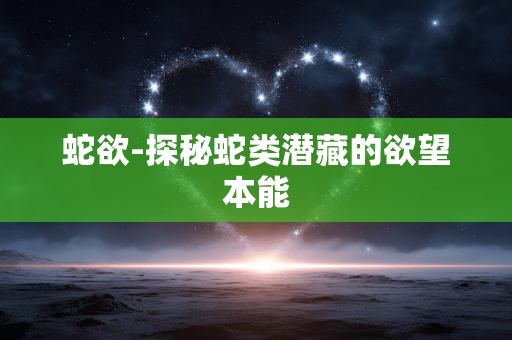 蛇欲-探秘蛇类潜藏的欲望本能