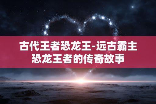 古代王者恐龙王-远古霸主恐龙王者的传奇故事