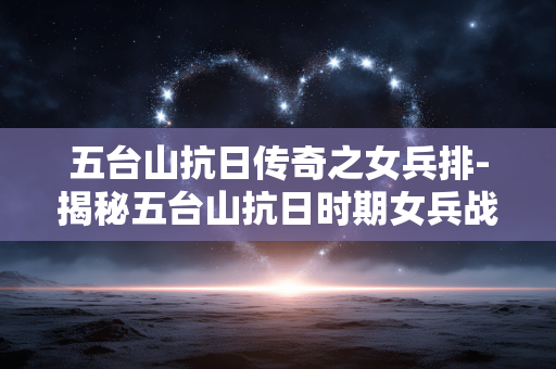 五台山抗日传奇之女兵排-揭秘五台山抗日时期女兵战斗传奇经历 五台山抗日传奇之女兵排-揭秘五台山抗日时期女兵战斗传奇经历