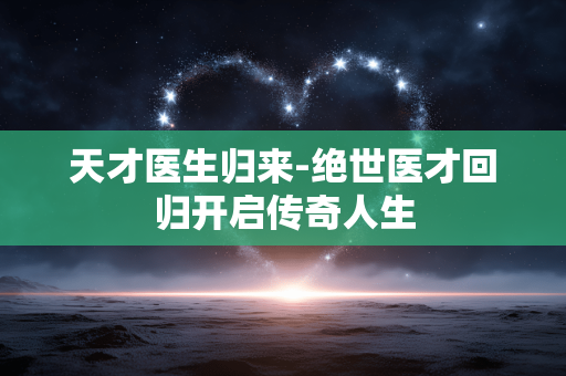 天才医生归来-绝世医才回归开启传奇人生 天才医生归来-绝世医才回归开启传奇人生