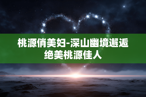 桃源俏美妇-深山幽境邂逅绝美桃源佳人