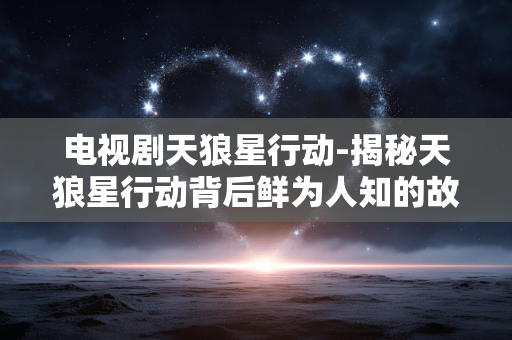 电视剧天狼星行动-揭秘天狼星行动背后鲜为人知的故事