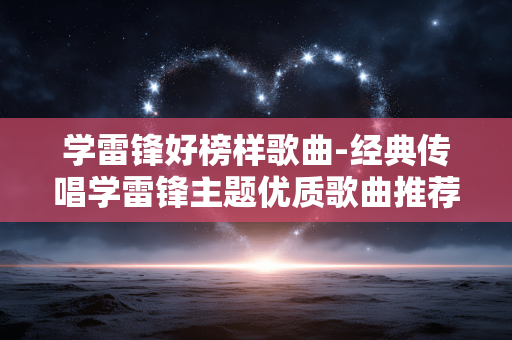 学雷锋好榜样歌曲-经典传唱学雷锋主题优质歌曲推荐
