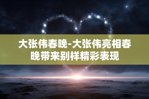 大张伟春晚-大张伟亮相春晚带来别样精彩表现 大张伟春晚-大张伟亮相春晚带来别样精彩表现