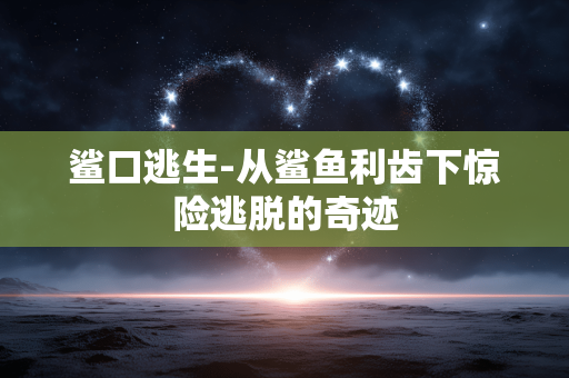 鲨口逃生-从鲨鱼利齿下惊险逃脱的奇迹