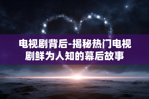 电视剧背后-揭秘热门电视剧鲜为人知的幕后故事 电视剧背后-揭秘热门电视剧鲜为人知的幕后故事