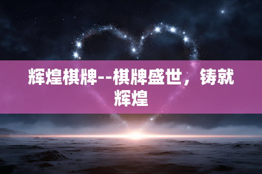 辉煌棋牌--棋牌盛世,铸就辉煌 辉煌棋牌--棋牌盛世,铸就辉煌