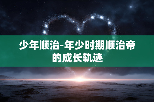 少年顺治-年少时期顺治帝的成长轨迹 少年顺治-年少时期顺治帝的成长轨迹