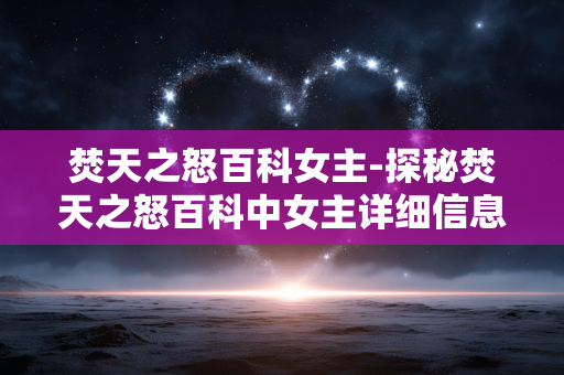 焚天之怒百科女主-探秘焚天之怒百科中女主详细信息 焚天之怒百科女主-探秘焚天之怒百科中女主详细信息