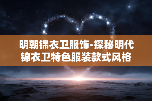 明朝锦衣卫服饰-探秘明代锦衣卫特色服装款式风格 明朝锦衣卫服饰-探秘明代锦衣卫特色服装款式风格
