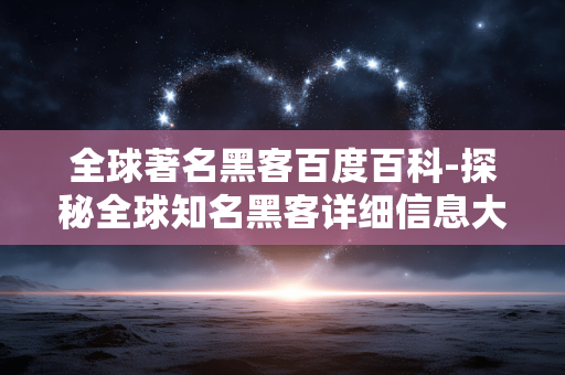 全球著名黑客百度百科-探秘全球知名黑客详细信息大全