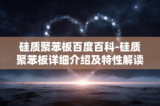 硅质聚苯板百度百科-硅质聚苯板详细介绍及特性解读