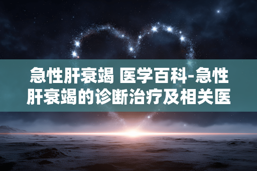 急性肝衰竭 医学百科-急性肝衰竭的诊断治疗及相关医学知识